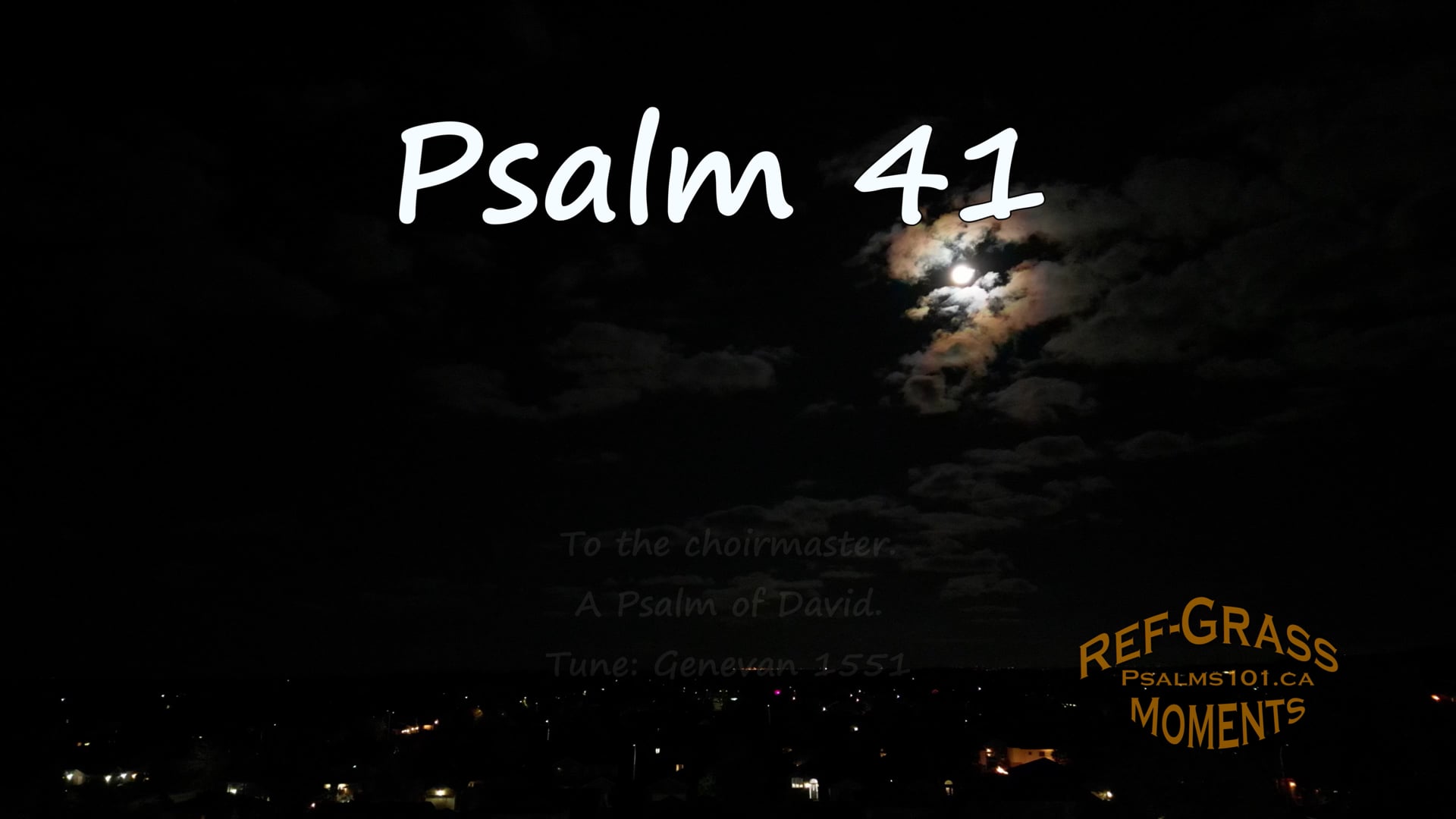 Psalm 41 - How blest is he who cares about the poor ....
